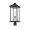Z-Lite Portland 1 Light Outdoor Post Mount Fixture, Black & Clear Beveled 531PHBXLR-BK - alternate 5